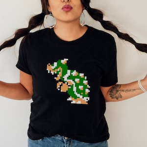 Women's Style T-Shirt Retro Bowser, Super Mario, NES T-shirt, NES Games, Retro Games Nintendo