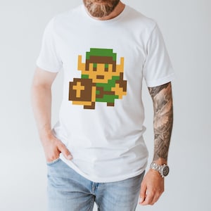 Men's Style T-Shirt Retro Legend of Zelda Link NES T-shirt, NES Games, Retro Games