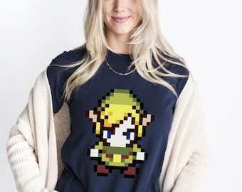 Frauen Art-T-Shirt Retro Legende von Zelda Link NES T-Shirt, NES Spiele, Retro Spiele