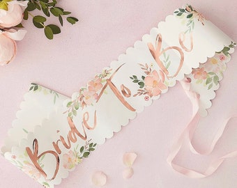 Bride To Be Sash Floral Bachelorette Party Bridal Shower Gift For Bride Wedding Sash For Bride Gift For Her Bridal Party Favors Bride Sash