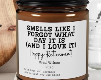 Personalized Retirement Candle, Funny Retirement Gift From Coworker, Retirement Party Gift, Candle Gift For Boss, Funny Boss Gift, Farewell