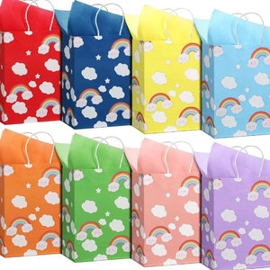 Rainbow Treat Bags, Rainbow Party Favor Bags, Rainbow Party Decorations, Rainbow Party, Party Favors For Kids, Goodie Bags Kids Birthday