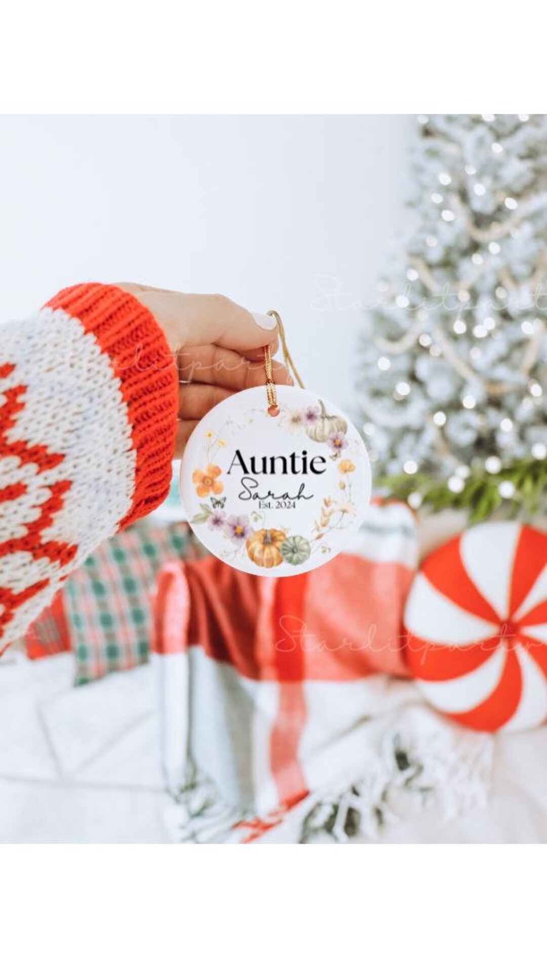 Personalized Auntie Ornament – Custom Christmas Ornament for Aunt ...