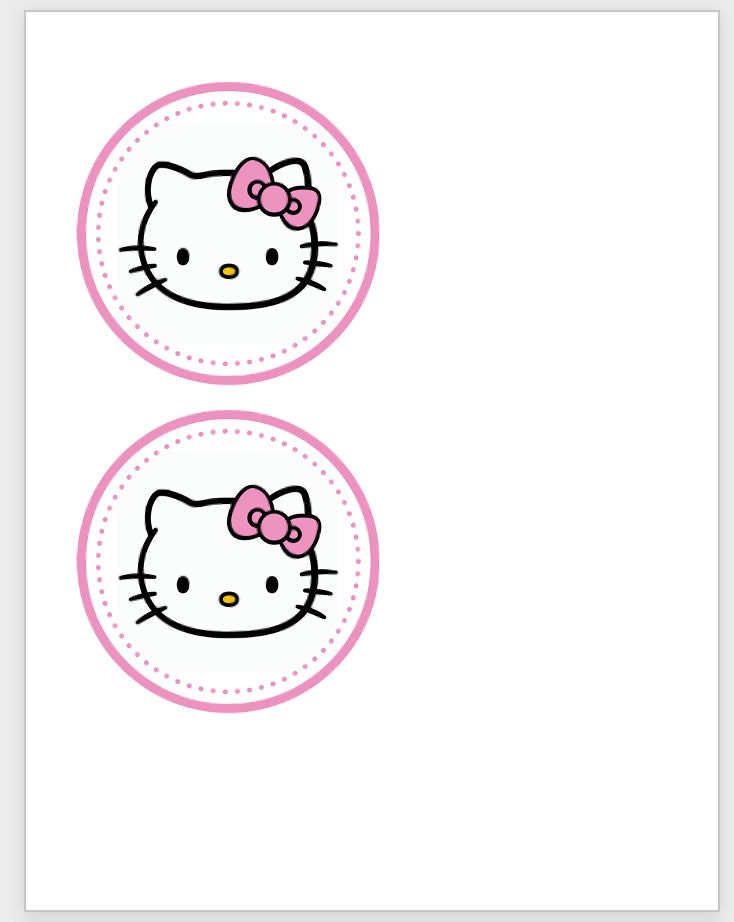 Hello Kitty Edible Image Icing Sugar Sheet for Cakes 4, 6, 7.5 ROUNDS ...