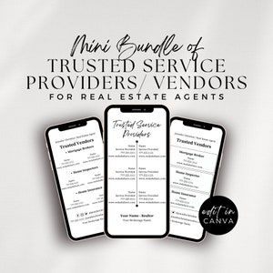 Trusted Service Providers Bundle, Vendors Real Estate List Textable, Home Inspector, Home Insurance Recommendations, Textable Marketing
