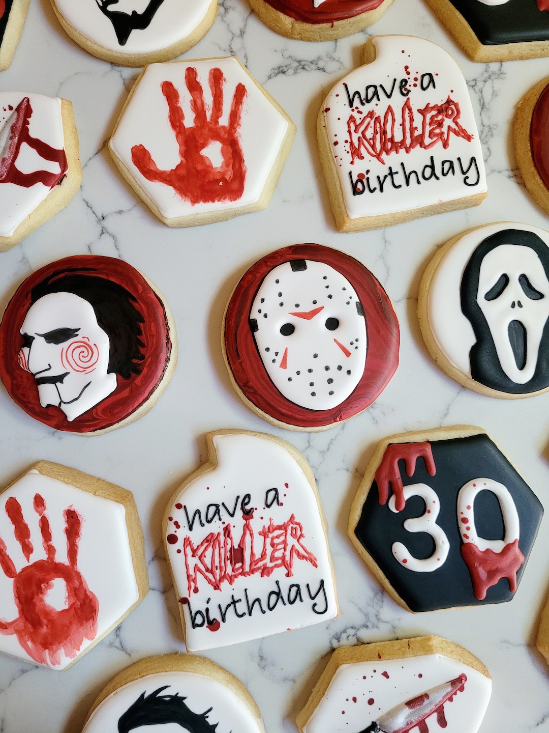 Horror Movie Birthday Sugar Cookies, Killer Birthday Cookies Etsy