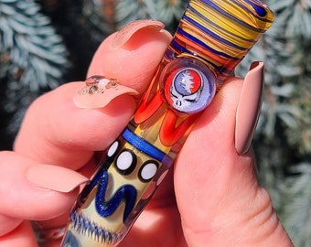 Confetti Glass Chillum One Hitter with Milli