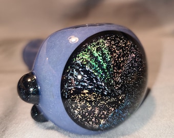 Glass Spoon Frit Pipe with Dichroic window.