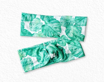 Summer knotted headband | Palm leaf headband | Plant headband