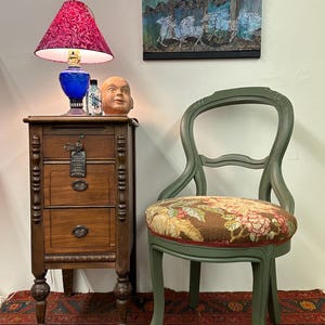 Floral Balloon Back Chair