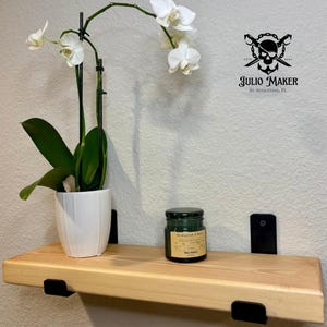 Rustic Floating Bathroom Shelves – Handmade Wood Wall Shelves for Towels, Toiletries & Small Space Storage