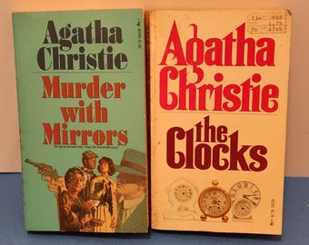 Lot of 2 Agatha Christie PaperBack Books Murder with Mirrors & The Clocks [D-34]