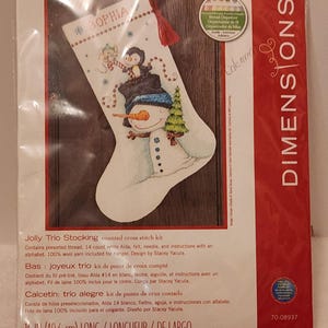 New-Jolly Trio Stocking Counted Cross-Stitch Kit by Dimensions [D-52]
