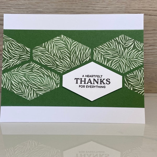 Thank You Card, Handmade Card with Envelope, A Heartfelt Thanks for Everything