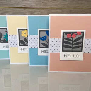 Hello Card, Handmade Card with Envelope, Any Occasion / Thinking of You / Miss You