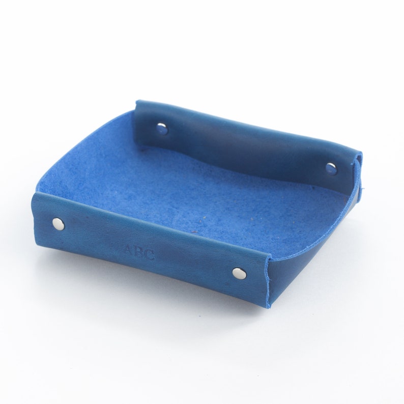 Personalized Leather Catch All Tray Etsy