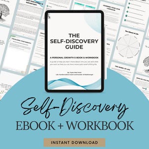 Self-Discovery Workbook and Guide | Personal Growth and Reflection Journal | Mindset and Life Clarity Workbook | Digital Download