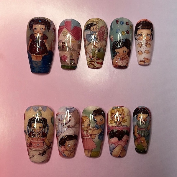 Crybaby Storybook Melanie Martinez Press On Nails