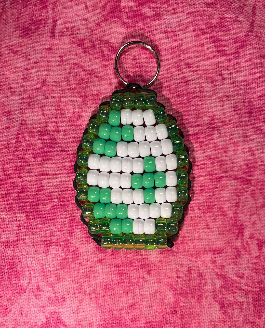 Pony Bead Yoshi Egg Keychain Etsy