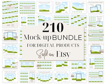 Mockups for Printables sold on ETSY,  Canva mockup templates, Drag and Drop MOCKUPS, Printables bundle mockup, Sell printables on Etsy