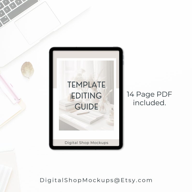Planner Mockup Canva, Discbound US Letter Digital Product Etsy Listing Template, Journal Page Mockup Bundle, Drag and Drop Canva Design image 10