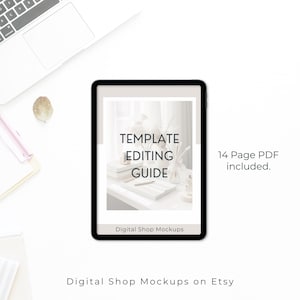 Coloring Page mockups by Digital Shop Mockups includes are Template Editing Guide for using Canva.