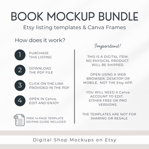 Magazine, ebook, workbook Canva mockup frames and mockup scene templates for adverting digital products.  This mockup bundle is a digital product and you will need a Canva account to edit and customize the templates.
