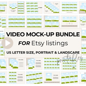 Video de anuncio, plantilla de video editable de Canva, paquete de maquetas de productos digitales de Etsy, video animado de arrastrar y soltar, venta de productos imprimibles en Etsy