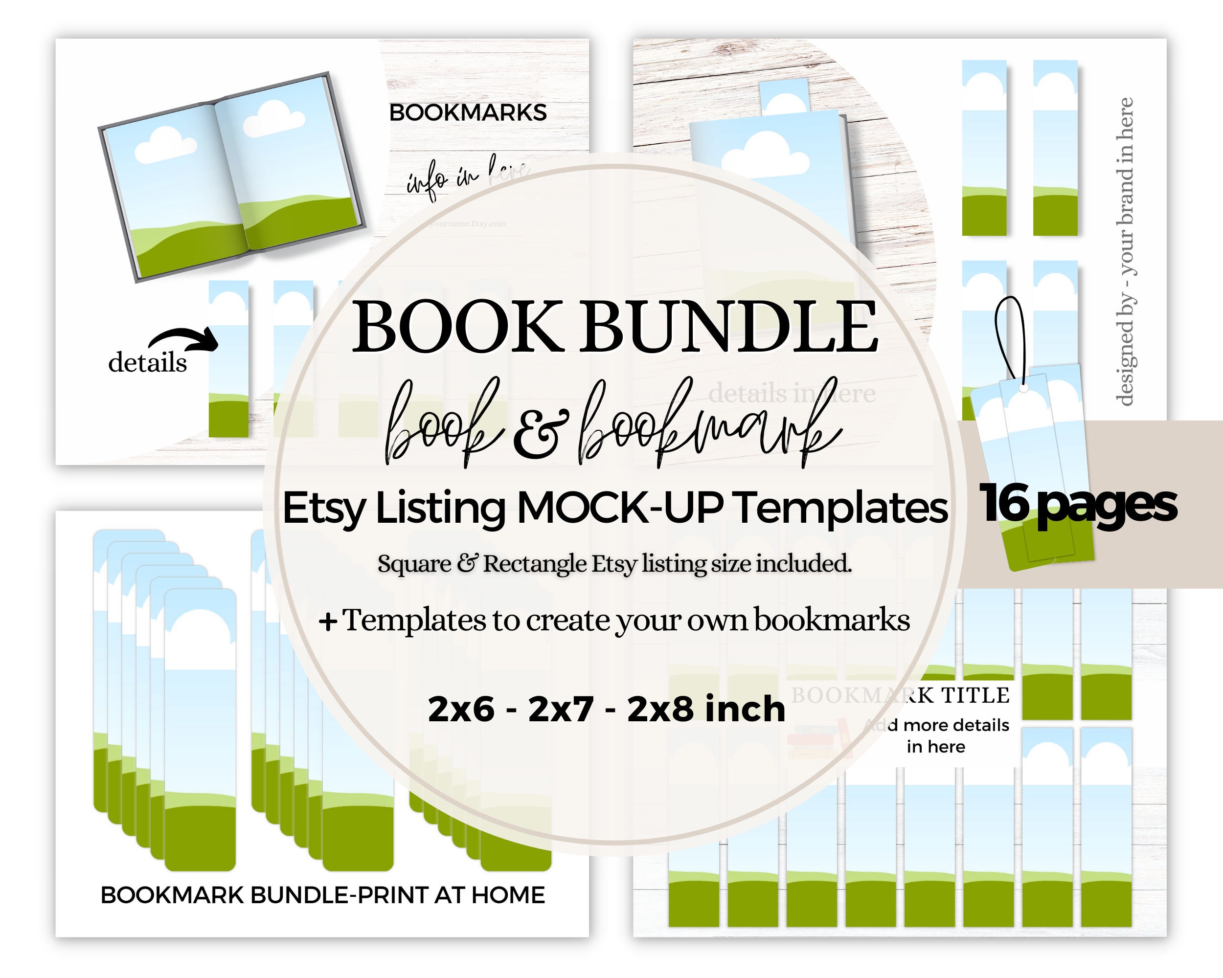 Magnetic Bookmark Holder Template, Bookmark Template SVG, Canva, DXF, Ms  Word Docx, Png, PSD, 8.5x11 Sheet, Printable (Download Now) 