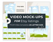 Etsy Listing Video, Video Mockup US Letter Printable, Selling on Etsy Listing Template, Drag and Drop Design, Animated Video Canva Template