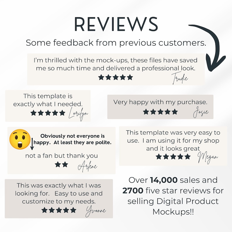 Some reviews of Digital Shop Mockups templates.  Digital Shop Mockups on Etsy has over 14000 sales selling digital product mockups.  With over 2700 five star reviews for digital product mockup templates.  Quality, professionally designed digital product mockup templates for Etsy, Teachers Pay Teachers and social media.  Canva editable mockup templates.