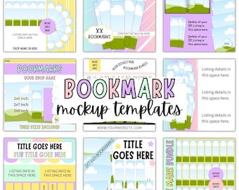 Printable Bookmark Mockup Template, Digital Product Mockup, Etsy Listing Image, Canva Mockup Templates, Sell Printables on Etsy