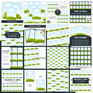 80 page mockup bundle designed for printable coloring pages.
