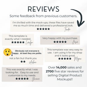 Some reviews of Digital Shop Mockups templates.  Digital Shop Mockups on Etsy has over 14000 sales selling digital product mockups.  With over 2700 five star reviews for digital product mockup templates.  Quality, professionally designed digital product mockup templates for Etsy, Teachers Pay Teachers and social media.  Canva editable mockup templates.