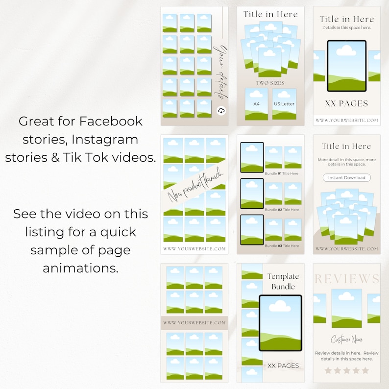 Great for Facebook stories, Instagram stories and Tik Tok videos.