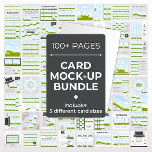 Karte Mockup Bündel, Etsy Listing Bildvorlage, Canva Animiertes Video, ziehen & ablegen Design, Affirmationen Karteikarten Spielkarten