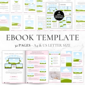 Editable Ebook Template, Small Business Canva Ebook Template, A4 and US Letter Size, Digital Lead Magnet, Mini Training Guide Book