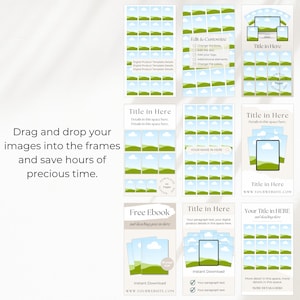 Drag and drop your images into the frames and save hours of precious time.  The images of the pages on this page are for story size 1080 x 1920 px.