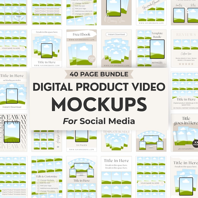 Video de TikTok, video de historia de Instagram, reel de redes sociales, descarga digital de marketing, plantilla de maqueta editable de Canva, publicación vertical de Instagram imagen 1
