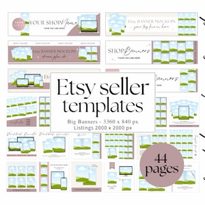 Maquetas estéticas de Canva, kit de tienda para vendedores de Etsy, paquete de maquetas de tienda digital, maqueta de plantilla de coaching, maqueta de producto descargable