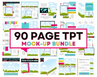 Teachers Pay Teachers, Digital Seller Mockup Bundle, Editable Canva Mockup Template, Printable Teaching Plans Mock ups, TPT Listing Images