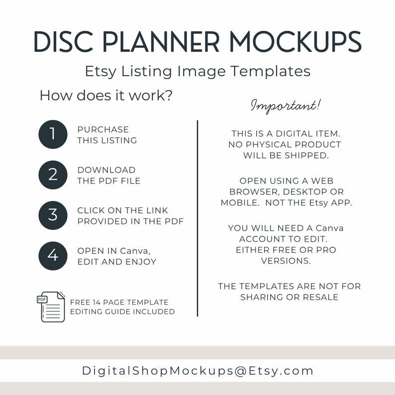 Planner Mockup Canva, Discbound US Letter Digital Product Etsy Listing Template, Journal Page Mockup Bundle, Drag and Drop Canva Design image 7