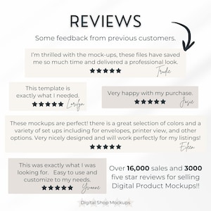 K&ouml;nnte beinhalten: Eine grafische Darstellung mit der &Uuml;berschrift REVIEWS, die Kundenfeedback in Textfeldern mit F&uuml;nf-Sterne-Bewertungen zeigt. Der Text enth&auml;lt Erfahrungsberichte von Trudie, Lorilyn, Josie, Eileen und Yvonne sowie den Hinweis auf 16.000 Verk&auml;ufe.