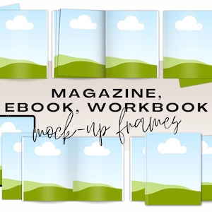 Pacote de modelos de revista de e-book Canva, modelo de revista editável US Letter, modelo de arrastar e soltar Canva para e-book e pasta de trabalho, planilha de tamanho A4