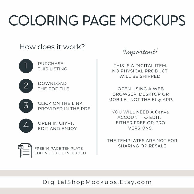 Coloring Page mockups by Digital Shop Mockups.