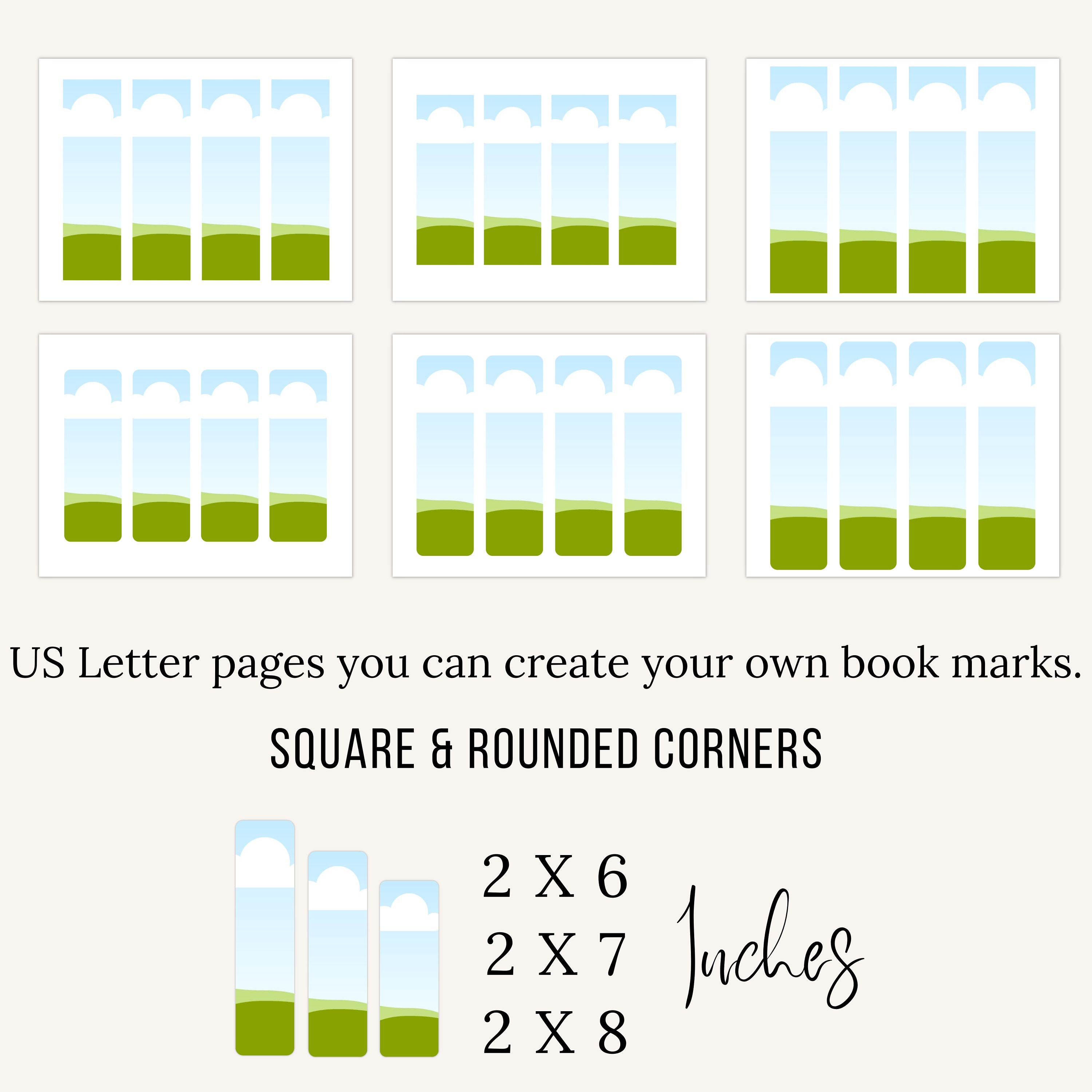 DIY Bookmark Templates, Printable Bookmark Mock Ups, Editable Canva ...