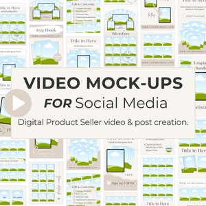 Vídeo Tik Tok, Vídeo de história do Instagram, Reel de mídia social, Download digital de marketing, Modelo de mockup editável do Canva, Postagem de retrato do Instagram