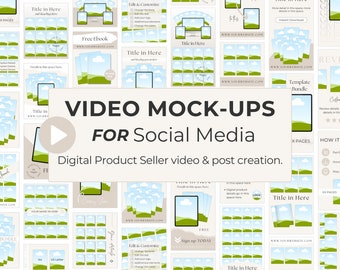 Video Tik Tok, Instagram Story Video, Social Media Reel, Marketing Digital Download, Editable Canva Mockup Template, Portrait Instagram Post