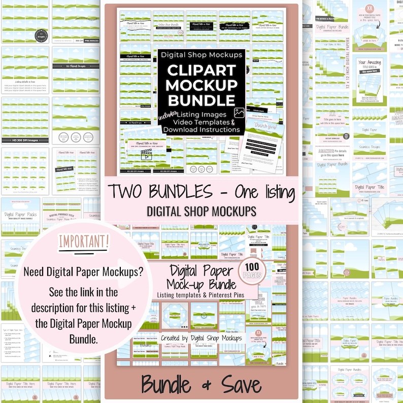 Clipart-mockupbundel, png-mockup canva, afbeeldingsmodel digitale Etsy-shopvermelding, Etsy-videosjabloon, canva-mockupbundel slepen en neerzetten afbeelding 10