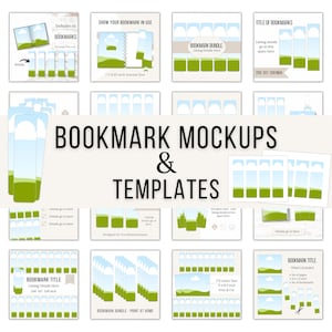 Book Mockup Canva Bookmark Template, Book Mark Mockup, Printables Downloadable Mockup Bundle, Digital Booklover Shop, Products to sell Etsy